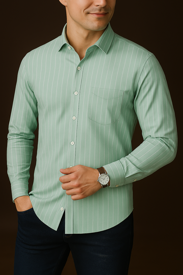 Nebula Crest Tailored Stripe Shirt