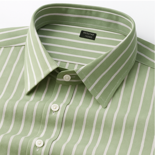 Vertical Luxe Striped Cotton Shirt